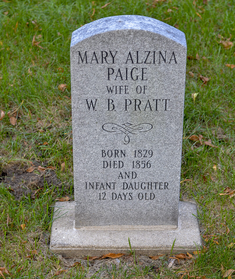 Mary Alzina Pratt marker