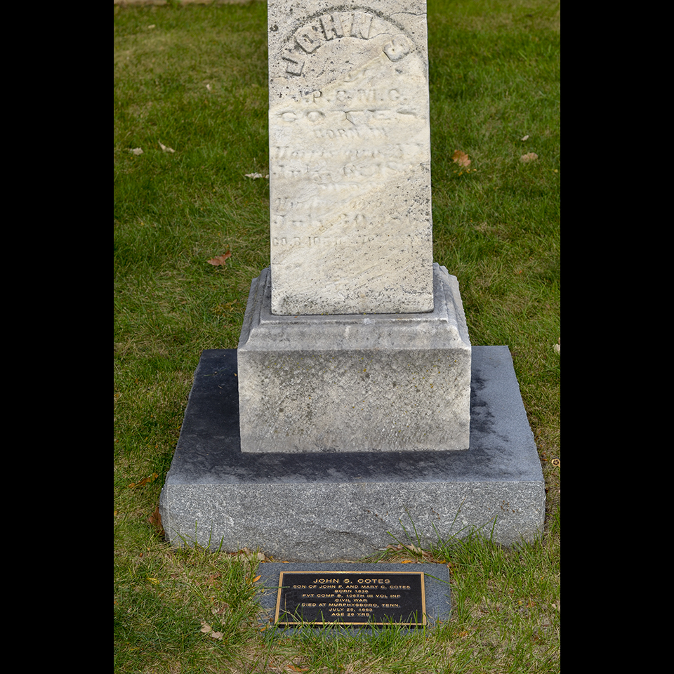 John S. Cotes marker