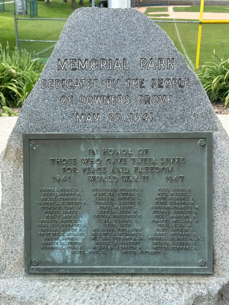 Memorial Park Marker