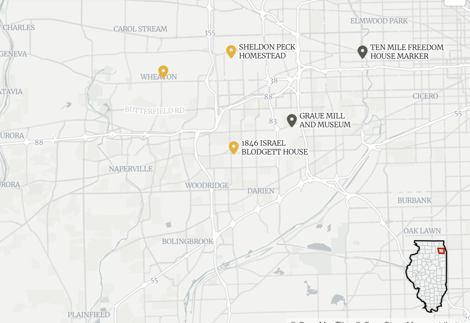 Map: Illinois Underground Railroad historical sites, plus what to know